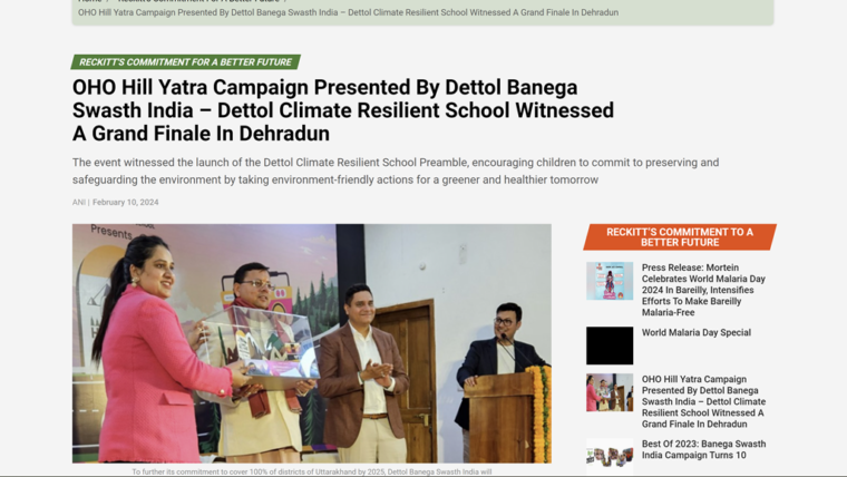 OHO Hill Yatra Campaign Presented By Dettol Banega Swasth India