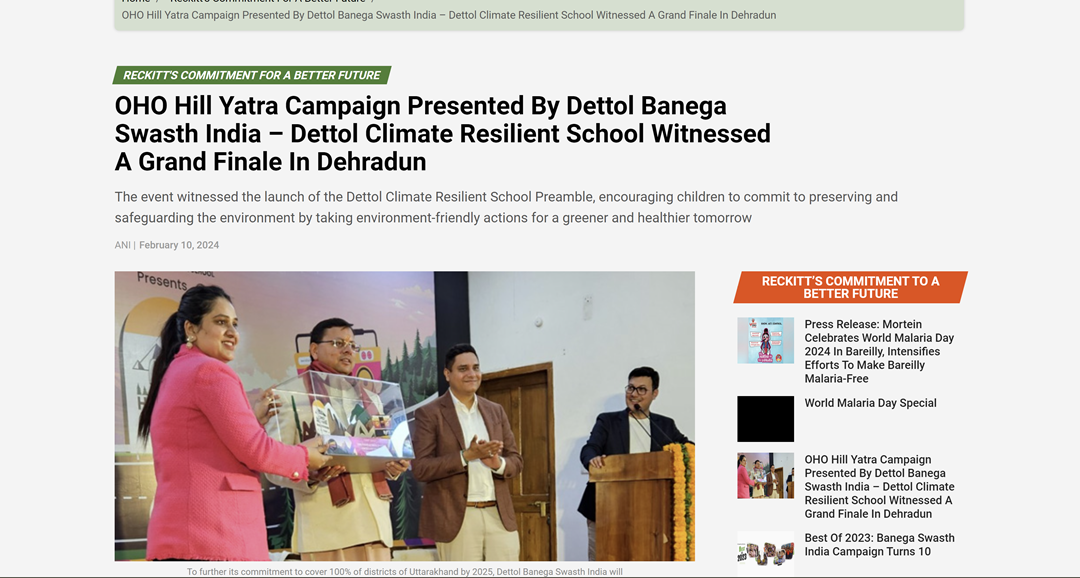 OHO Hill Yatra Campaign Presented By Dettol Banega Swasth India